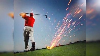Un palo de golf quemó todo el campo