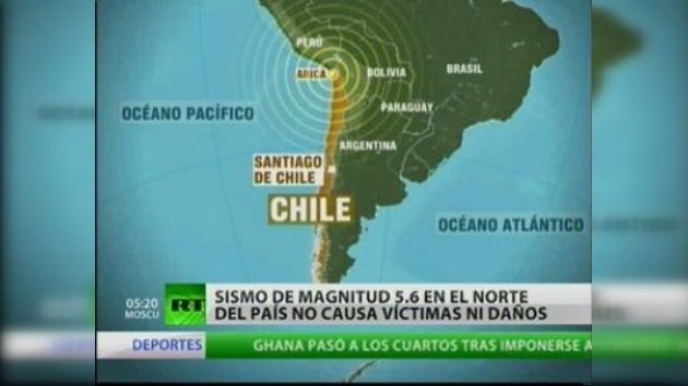 Nuevo sismo en Chile, sin víctimas