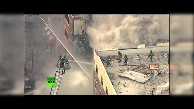 PRIMERAS IMÁGENES: Una explosión causa el derrumbe de un edificio en Manhattan, (Nueva York, EE.UU.)