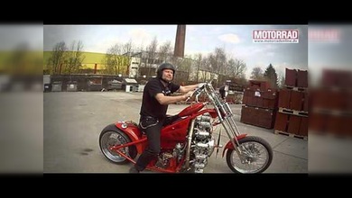 Crean en Alemania una motocicleta con un motor de avión