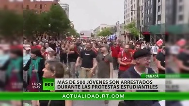 Al menos 400 estudiantes detenidos en Montreal