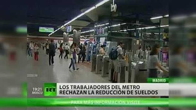 Los trabajadores del metro de Madrid rechazan la reducción de sueldos