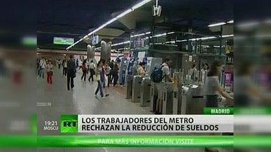 Los trabajadores del metro de Madrid rechazan la reducción de sueldos