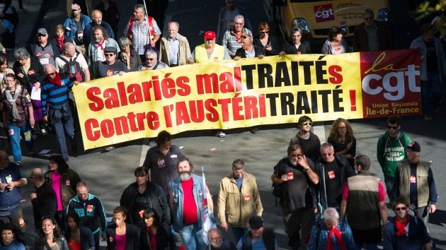 Fotos: Miles de franceses se manifiestan contra el tratado europeo de estabilidad