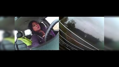 Nervios de acero: una mujer tiene un terrible accidente y ni se inmuta