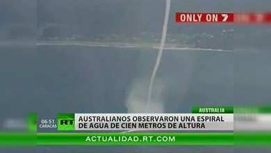 Espectaculares imágenes de una tromba marina en las costas de Australia