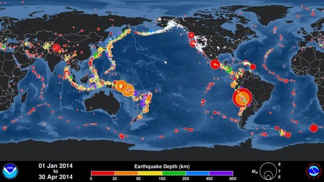 El mes que sacudió el planeta: Abril de 2014 registra el récord de terremotos