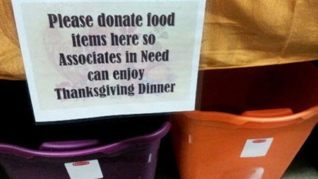 Walmart pide a sus clientes que donen comida para sus propios empleados