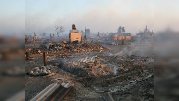 Se quema el 75 por cierto de casas en dos pueblos de Altái