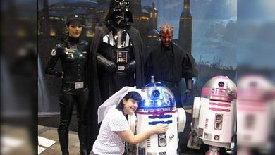 Una estadounidense se casó con el astrodroide de los “Star Wars”