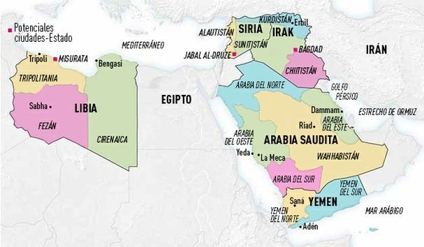 Oriente Medio reconfigurado: de 5 a 14 países