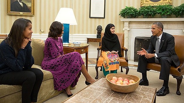 La activista paquistaní Malala Yousafzai pidió a Obama no usar drones