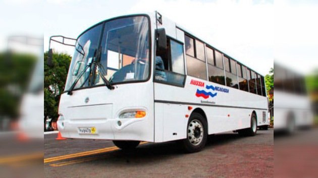Autobuses rusos 'hacen camino' en Nicaragua