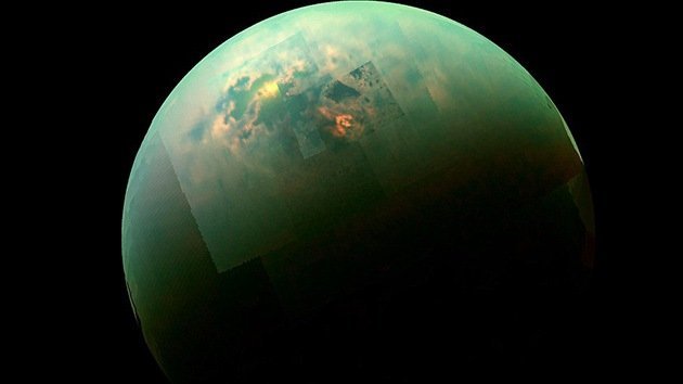 Increíble imagen publicada por la NASA muestra el sol reflejado en los mares de Titán