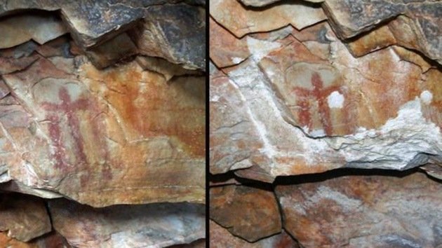 Ataque 'primitivo' contra una pintura rupestre de 5.000 años: intentan robarla y la destrozan