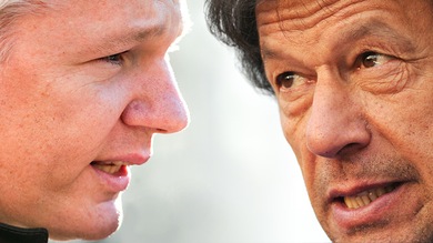 Assange dialoga con Imran Khan, el máximo activista anticorrupción pakistaní