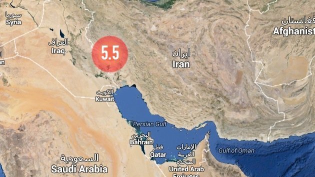 Un sismo de magnitud 5,5 se registra en la frontera entre Irán e Irak