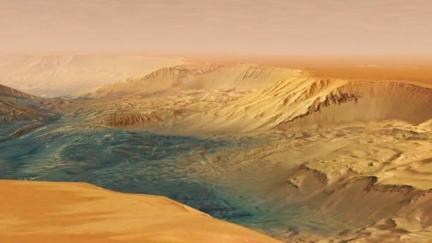 El gran cañón del 'planeta colorado', a vista de sonda espacial