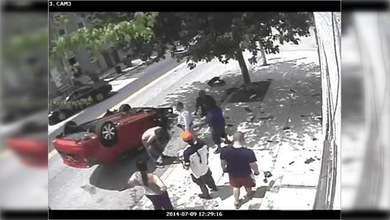 Fuerte accidente: un joven drogado vuelca su coche tras chocarlo