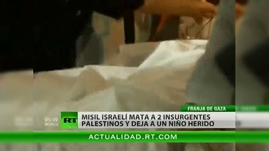 Misil israelí mata a 2 insurgentes palestinos y deja un niño herido
