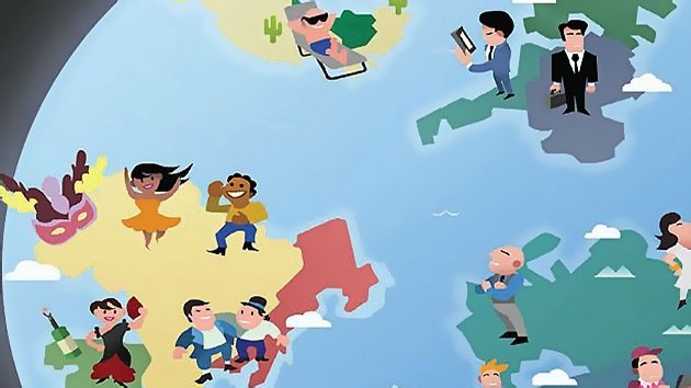Mapamundi de estereotipos: ¿Cómo vemos nuestros propios países y los de los demás?