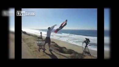 ¡Supermán en la costa!