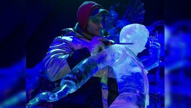 El hielo de Moscú hecho arte