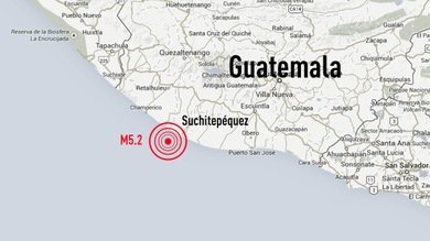 Un terremoto de magnitud 5,2 sacude la costa de Guatemala