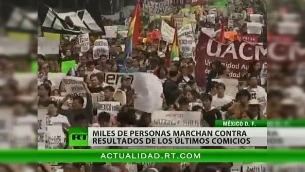 En México se celebra una multitudinaria protesta contra el presunto fraude en las elecciones