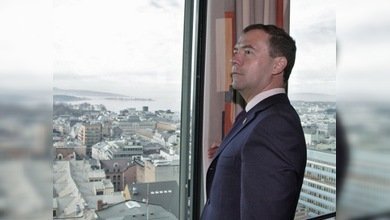 Dmitri Medvédev llega a Dinamarca en el marco de su gira por Escandinavia