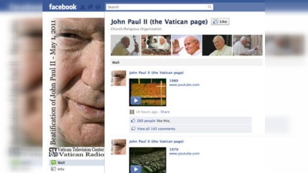 El Vaticano lanza las cuentas de Juan Pablo II en Facebook y Youtube
