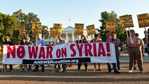 Washington se manifiesta contra el ataque de EE.UU. a Siria
