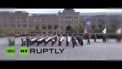 Ensayo general del desfile del Día de la Victoria en Moscú