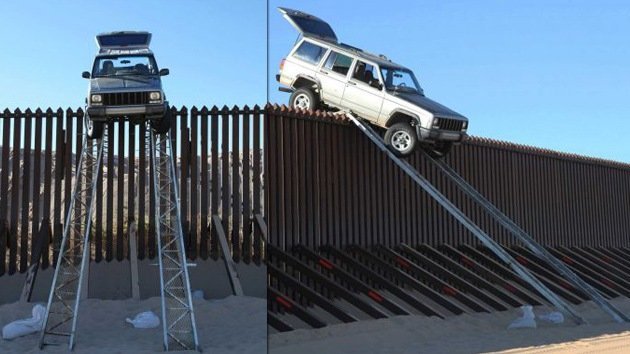 Video: Intento fallido de ‘saltar’ la valla fronteriza entre México y EE.UU. en camioneta