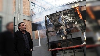 El 'arte de protestar': pinturas carbonizadas en Italia