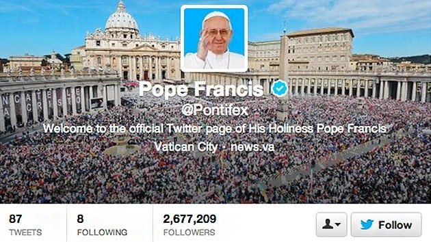 Al paraíso vía Twitter: el papa otorgará indulgencias a sus seguidores en la Red