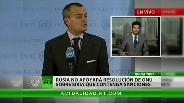 Rusia no apoyará la resolución de la ONU sobre Siria si establece sanciones