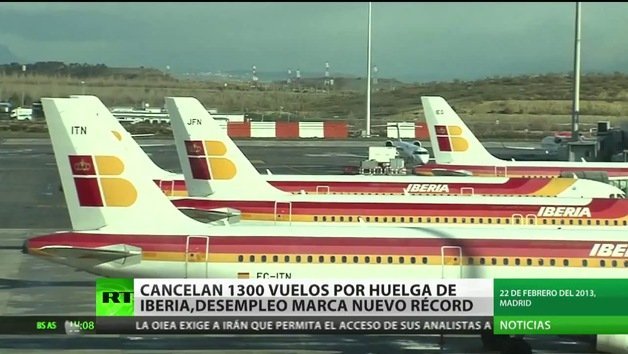 Más de 1.000 vuelos cancelados por la segunda semana de huelga de Iberia