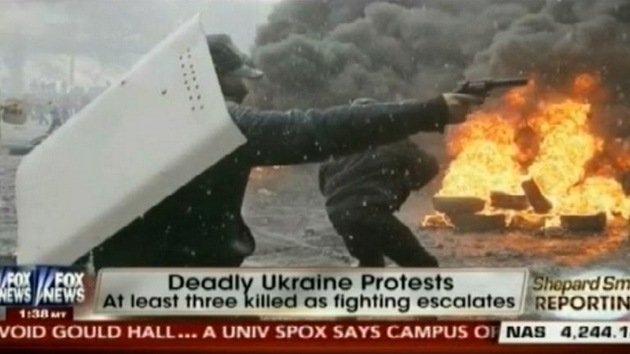 La cadena Fox News confunde a radicales con policías en Ucrania