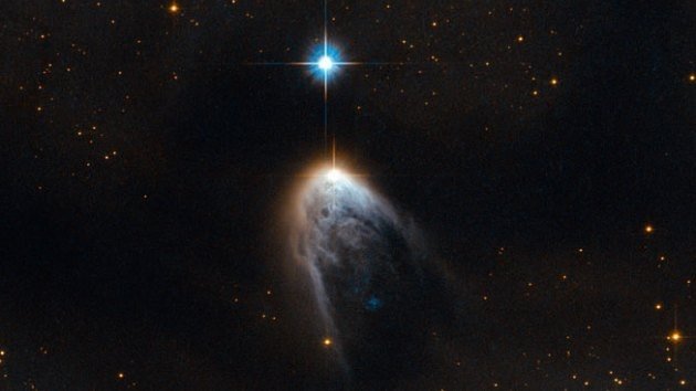 Espectacular y violento nacimiento de una estrella, captado por el Hubble