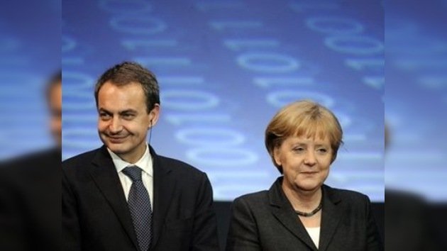 Merkel y Zapatero se reúnen para discutir problemas de la zona euro