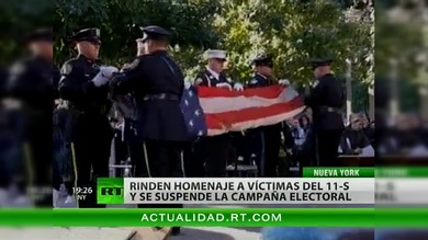 Rinden homenaje a las víctimas del 11-S y se suspende la campaña electoral