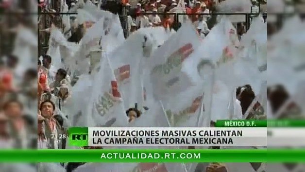 Movilizaciones masivas calientan la campaña electoral mexicana