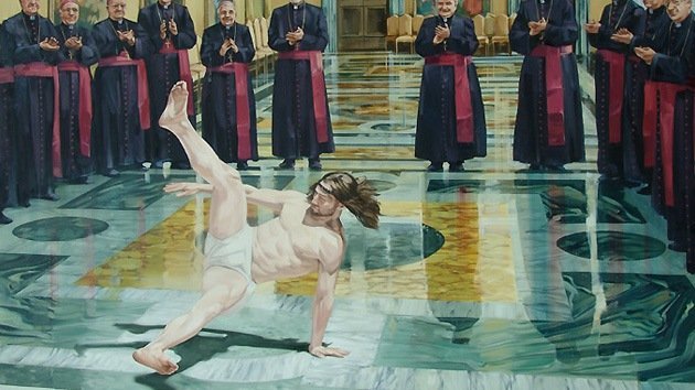 ‘Jesús baila break dance’: mural gigante con Cristo como protagonista aparece en Bristol
