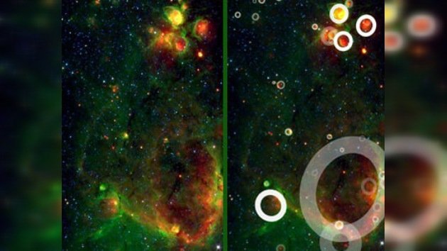 Detectan más de 5.000 'burbujas estelares' en la Vía Láctea