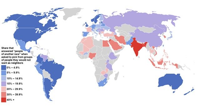 El continente americano, una de las regiones menos racistas del mundo