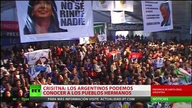 Vladímir Putin y Cristina Fernández de Kirchner inauguran emisión en abierto de RT en Argentina