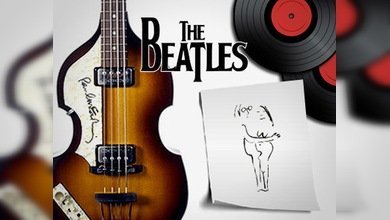 Se venden recuerdos tangibles de los Beatles en Buenos Aires