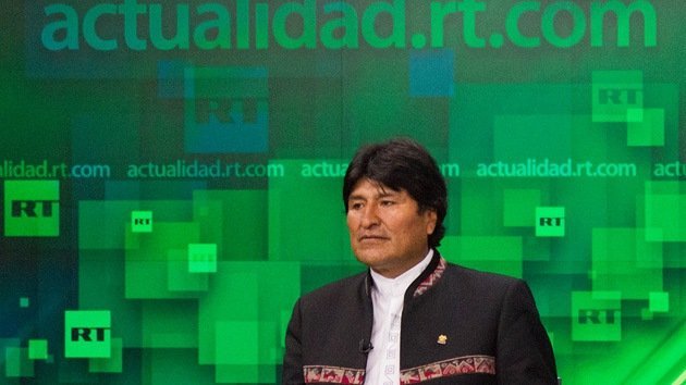 Fotos: Evo Morales visita RT