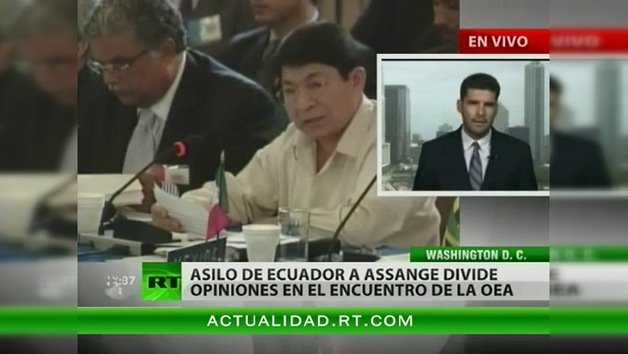 La OEA debate sobre la concesión de asilo de Ecuador a Assange
